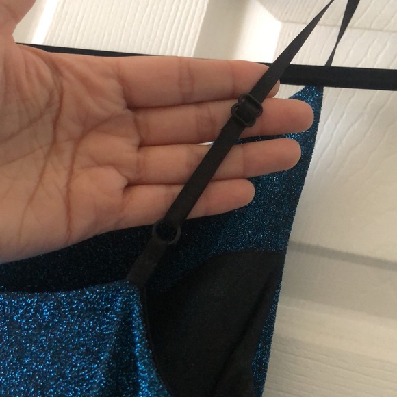 Teal glitter gown - Picture 4 of 6